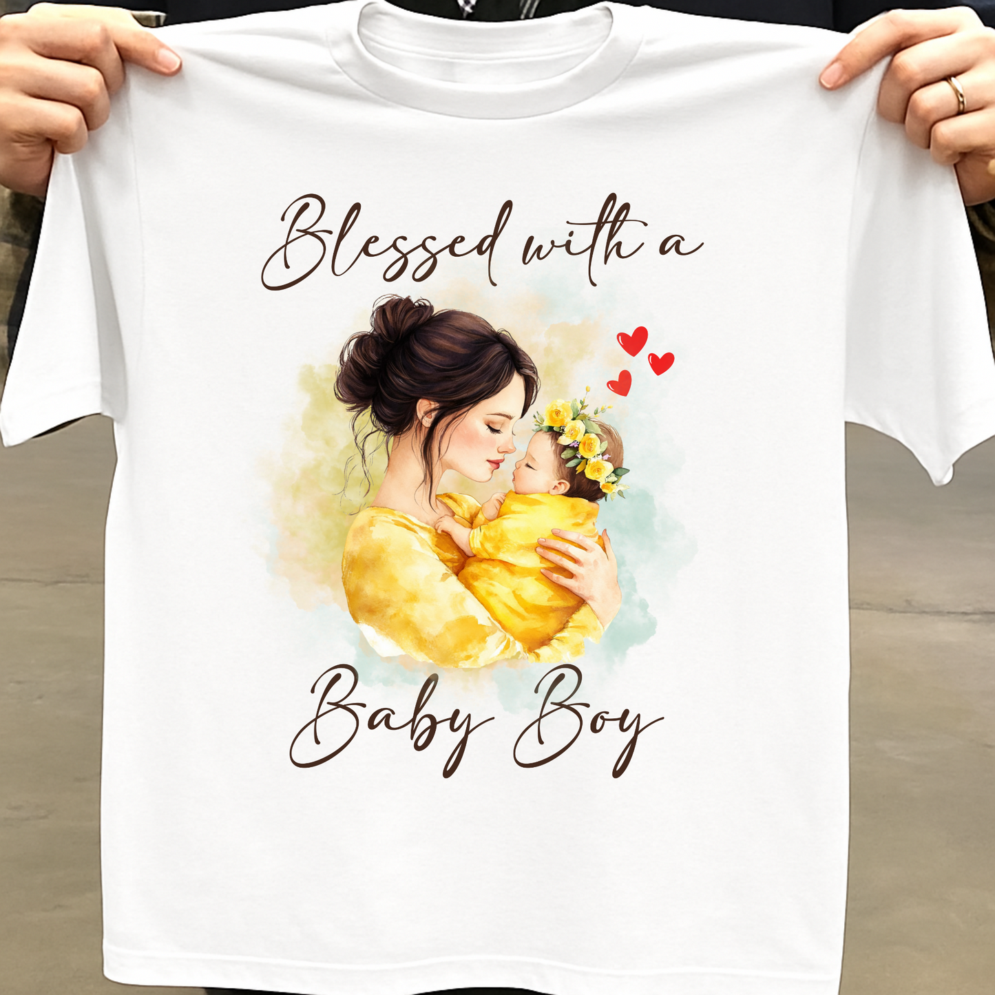 BLESSED WITH A BABY BOY (MOTHER & SON) CLASSIC T-SHIRT