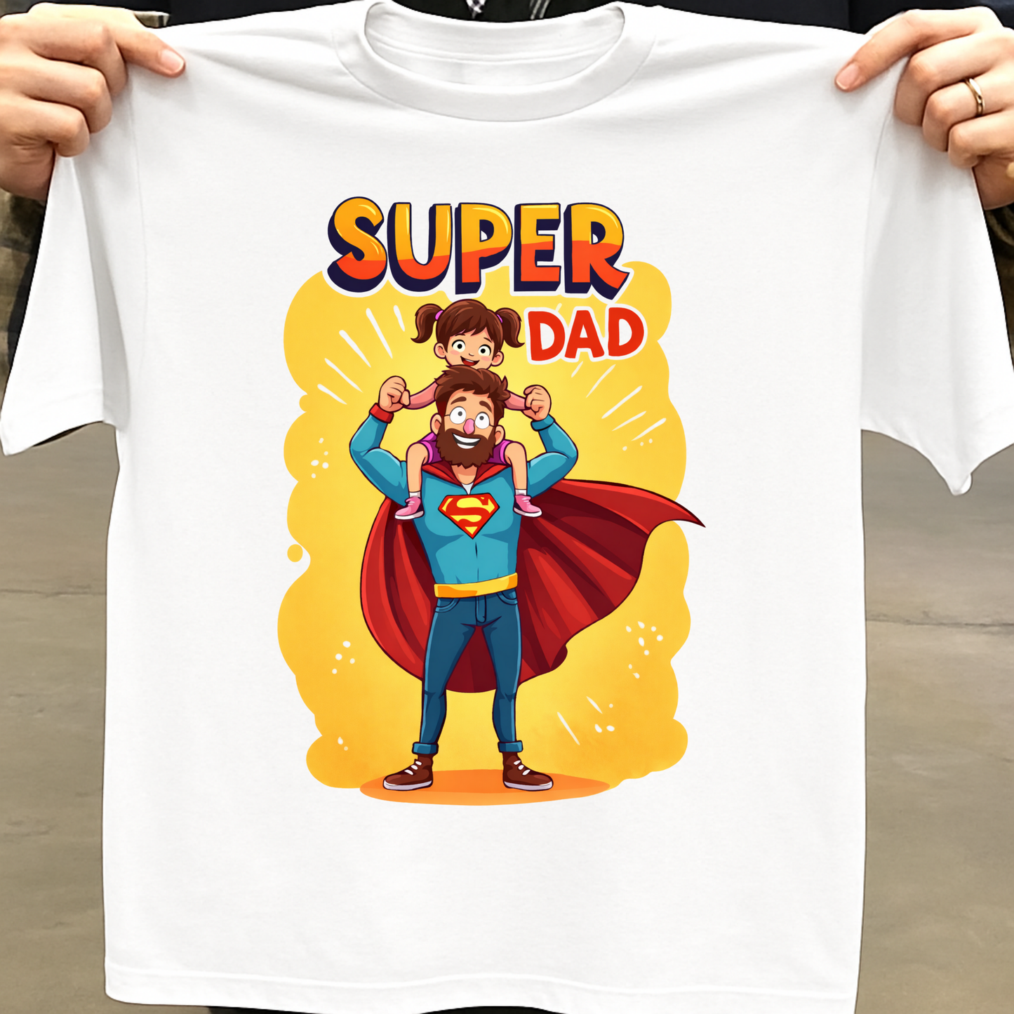 SUPER DAD (FATHER-DAUGHTER) CLASSIC T-SHIRT