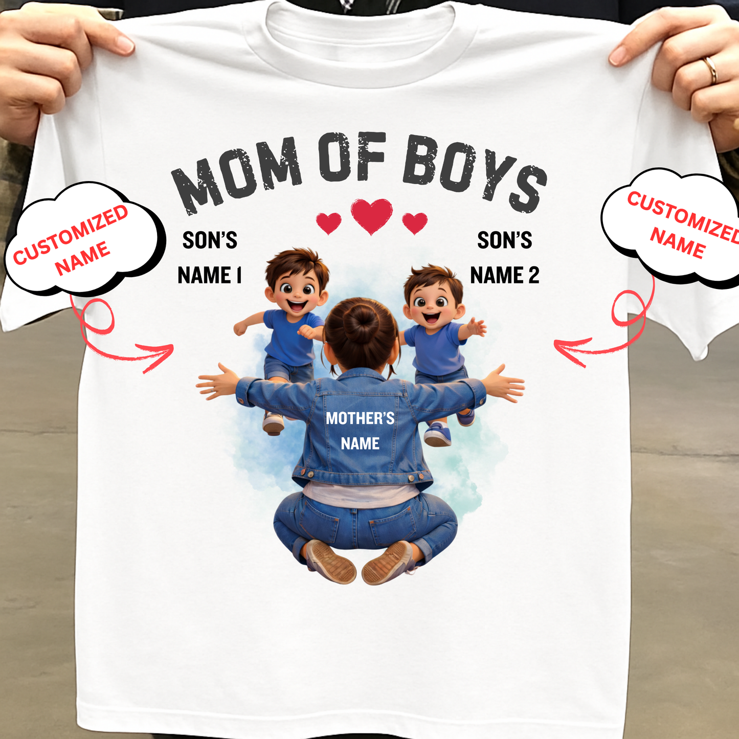 CUSTOMIZED-MOM OF BOYS CLASSIC T-SHIRT