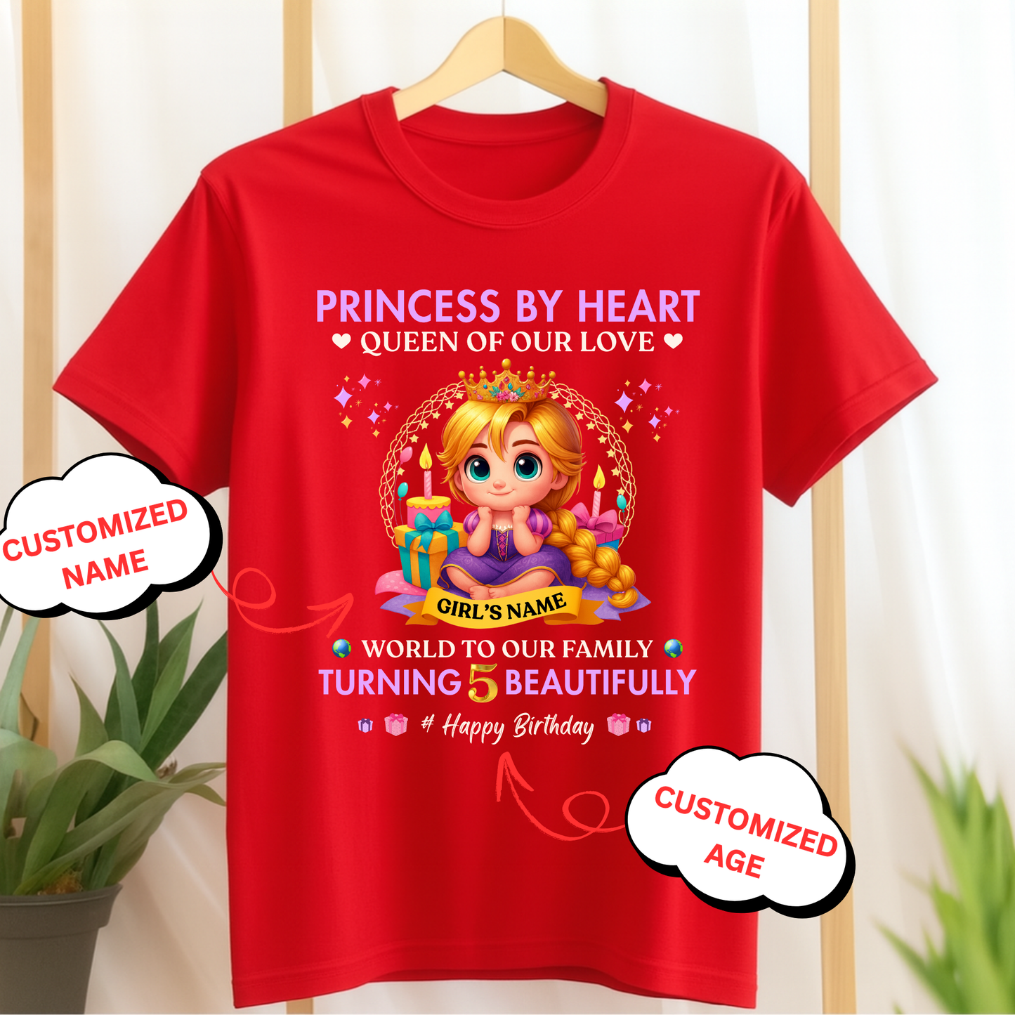 CUSTOMIZATION- WORLD TO OUR FAMILY GIRL CLASSIC KIDS T-SHIRT
