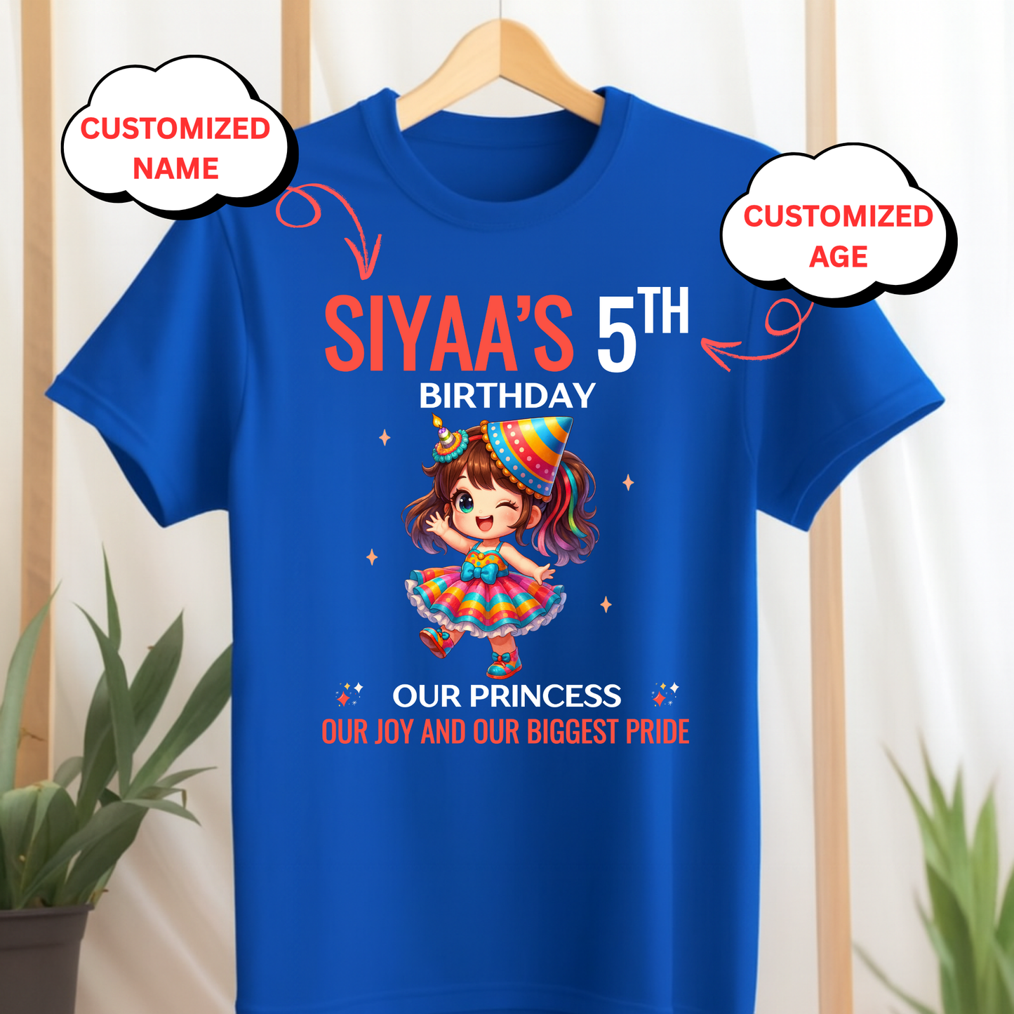 CUSTOMIZATION- OUR BIRTHDAY PRINCESS CLASSIC KIDS T-SHIRT