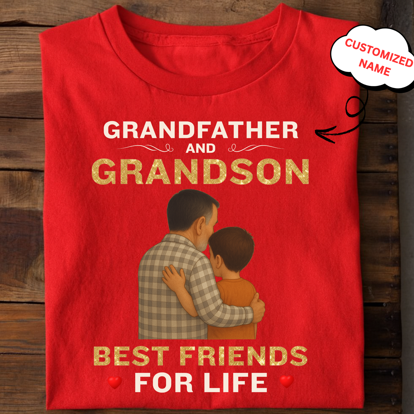 GRANDFATHER AND GRANDSON BEST FRIENDS FOR LIFE CLASSIC T-SHIRT