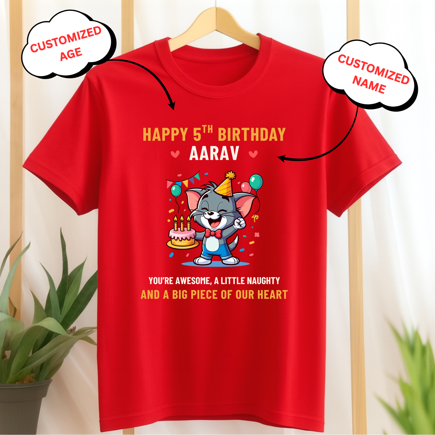 CUSTOMIZED- YOU'RE AWESOME, A LITTLE NAUGHTY BIRTHDAY CLASSIC KIDS T-SHIRT