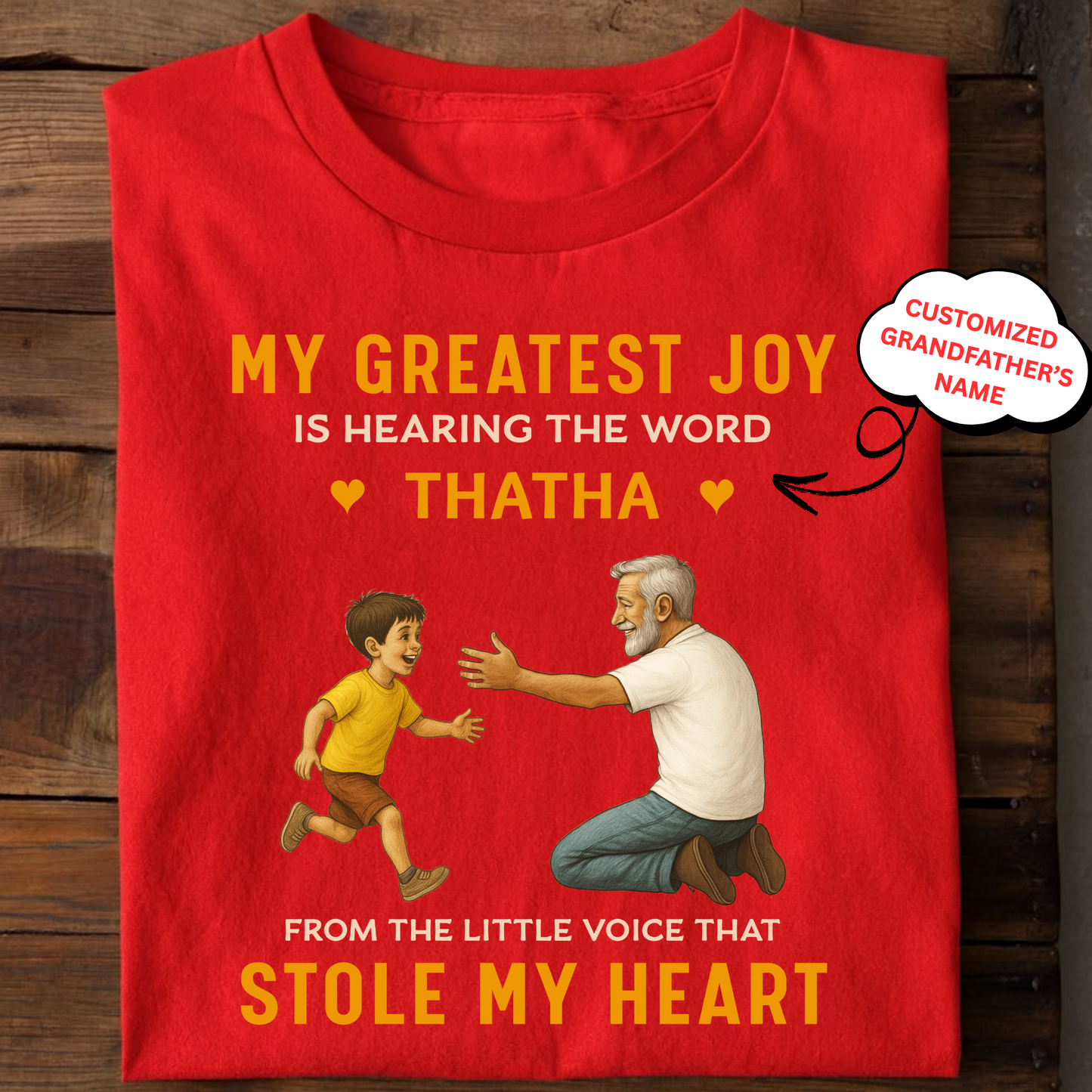 CUSTOMIZED-GRANDSON STOLE MY HEART CLASSIC T-SHIRT