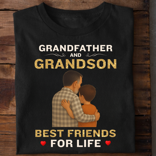 GRANDFATHER AND GRANDSON BEST FRIENDS FOR LIFE CLASSIC T-SHIRT