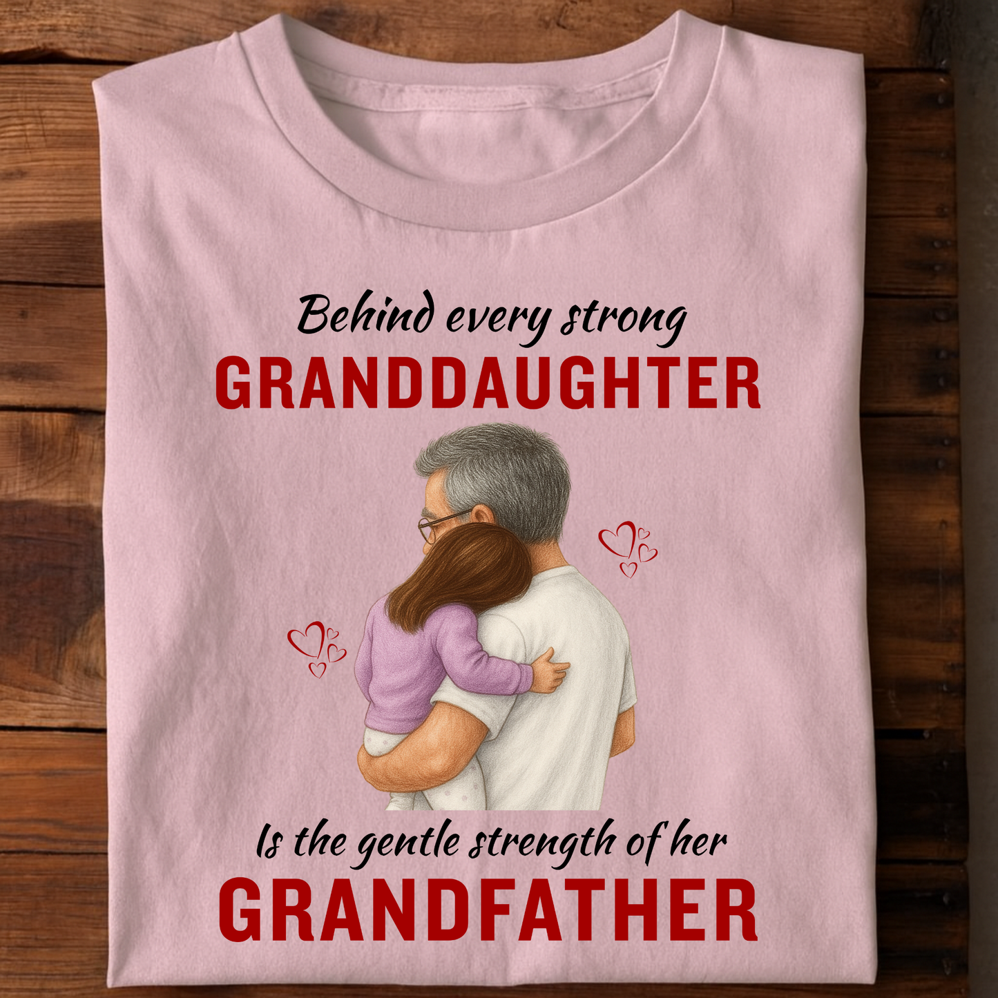 BEHIND EVERY STRONG GRANDDAUGHTER IS THE GENTLE STRENGTH OF HER GRANDFATHER CLASSIC T-SHIRT