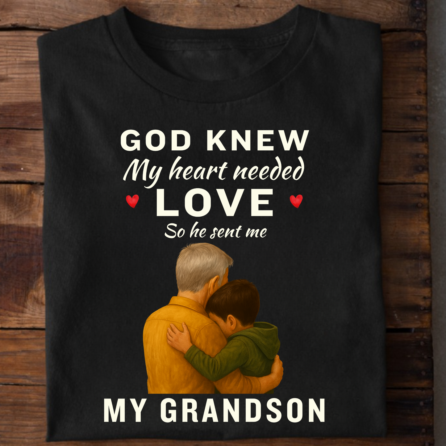LOVE, MY GRANDSON (GF) PREMIUM CLASSIC T-SHIRT