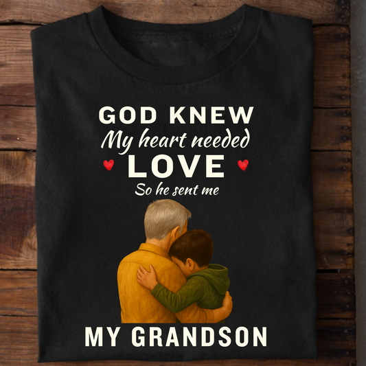 LOVE, MY GRANDSON (GF) PREMIUM CLASSIC T-SHIRT