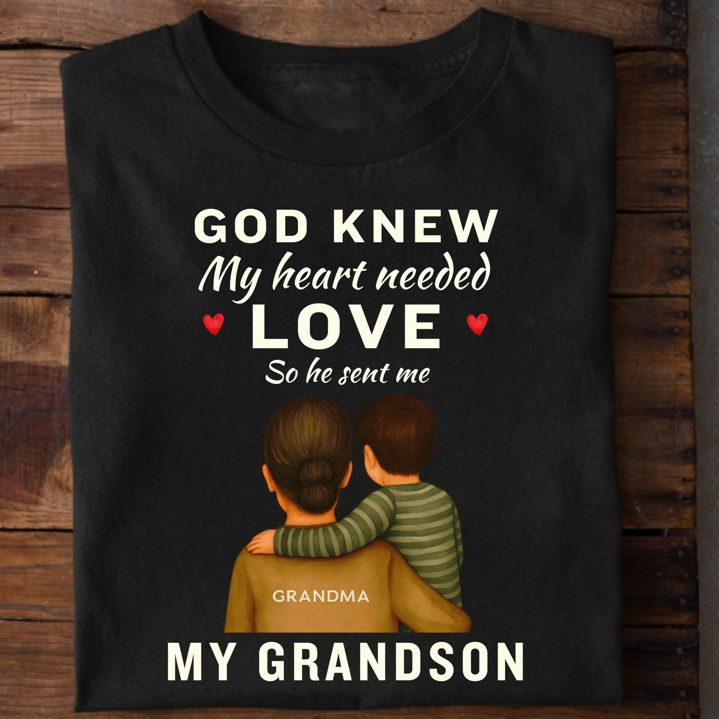 LOVE, MY GRANDSON (GM) PREMIUM CLASSIC T-SHIRT