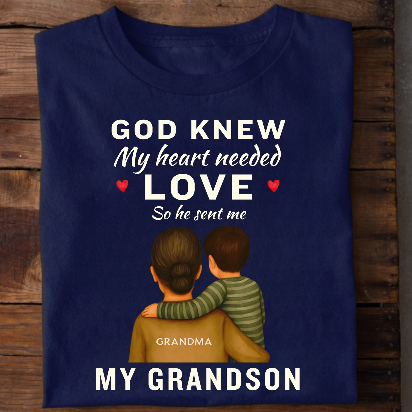 LOVE, MY GRANDSON (GM) PREMIUM CLASSIC T-SHIRT