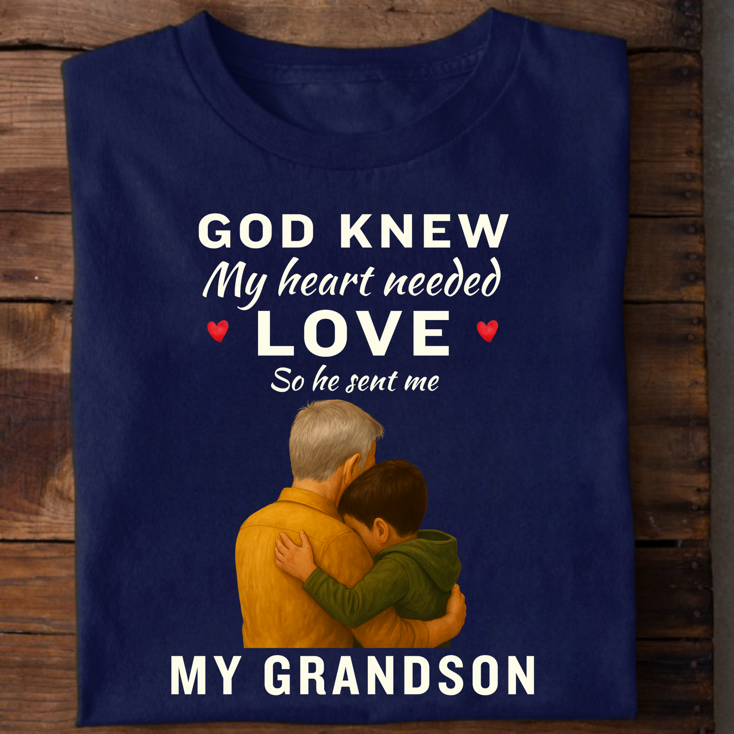 LOVE, MY GRANDSON (GF) PREMIUM CLASSIC T-SHIRT