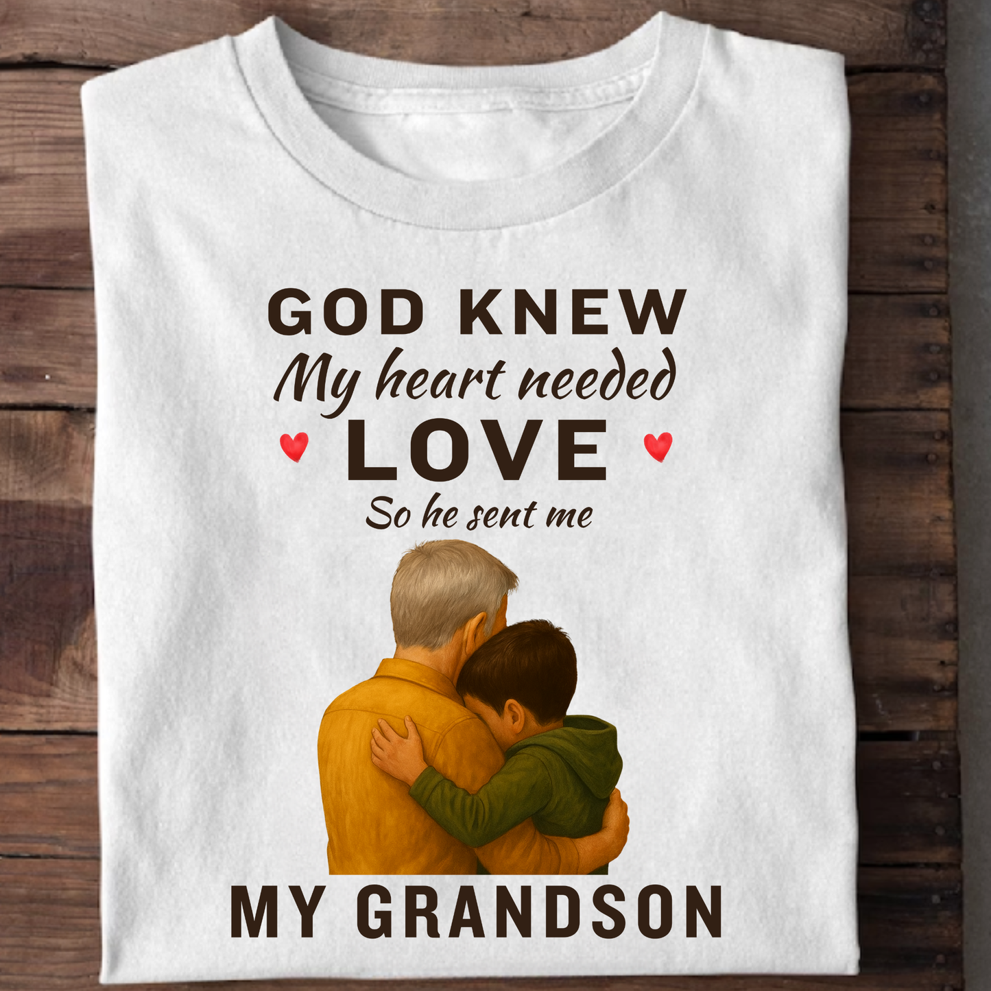 LOVE, MY GRANDSON (GF) PREMIUM CLASSIC T-SHIRT