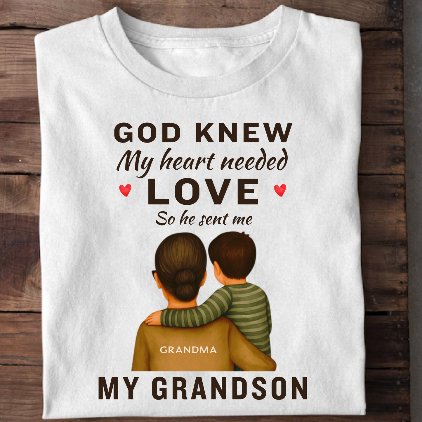 LOVE, MY GRANDSON (GM) PREMIUM CLASSIC T-SHIRT