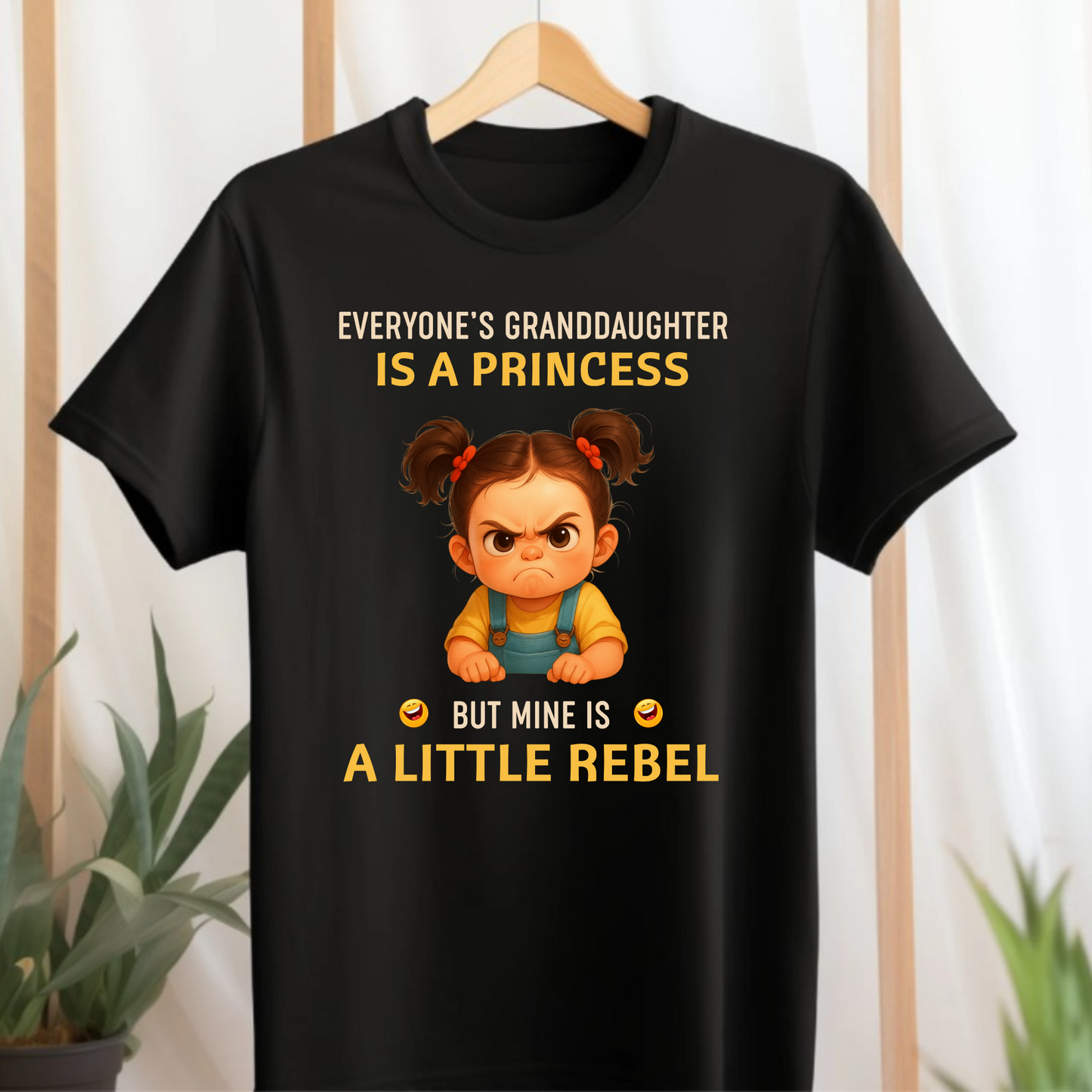 EVERYONE'S GRANDAUGHTER IS A PRINCESS, MINE IS A LITTLE REBEL (KIDS & ADULT T-SHIRT)