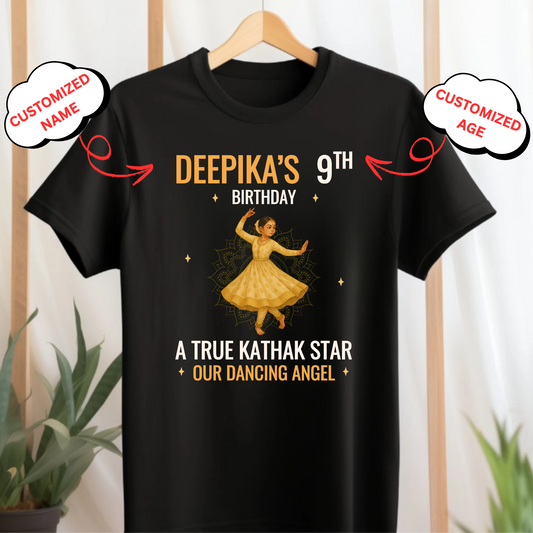 CUSTOMIZED-A TRUE KATHAK STAR, OUR DANCING ANGEL CLASSIC KIDS T-SHIRT