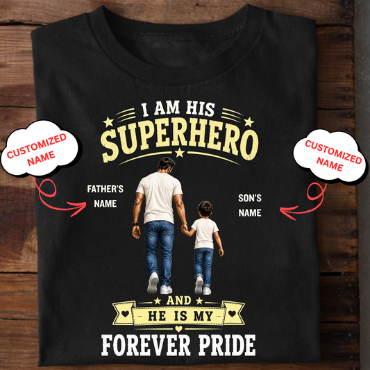 CUSTOMIZED-I AM HIS SUPERHERO (DAD & SON) CLASSIC T-SHIRT