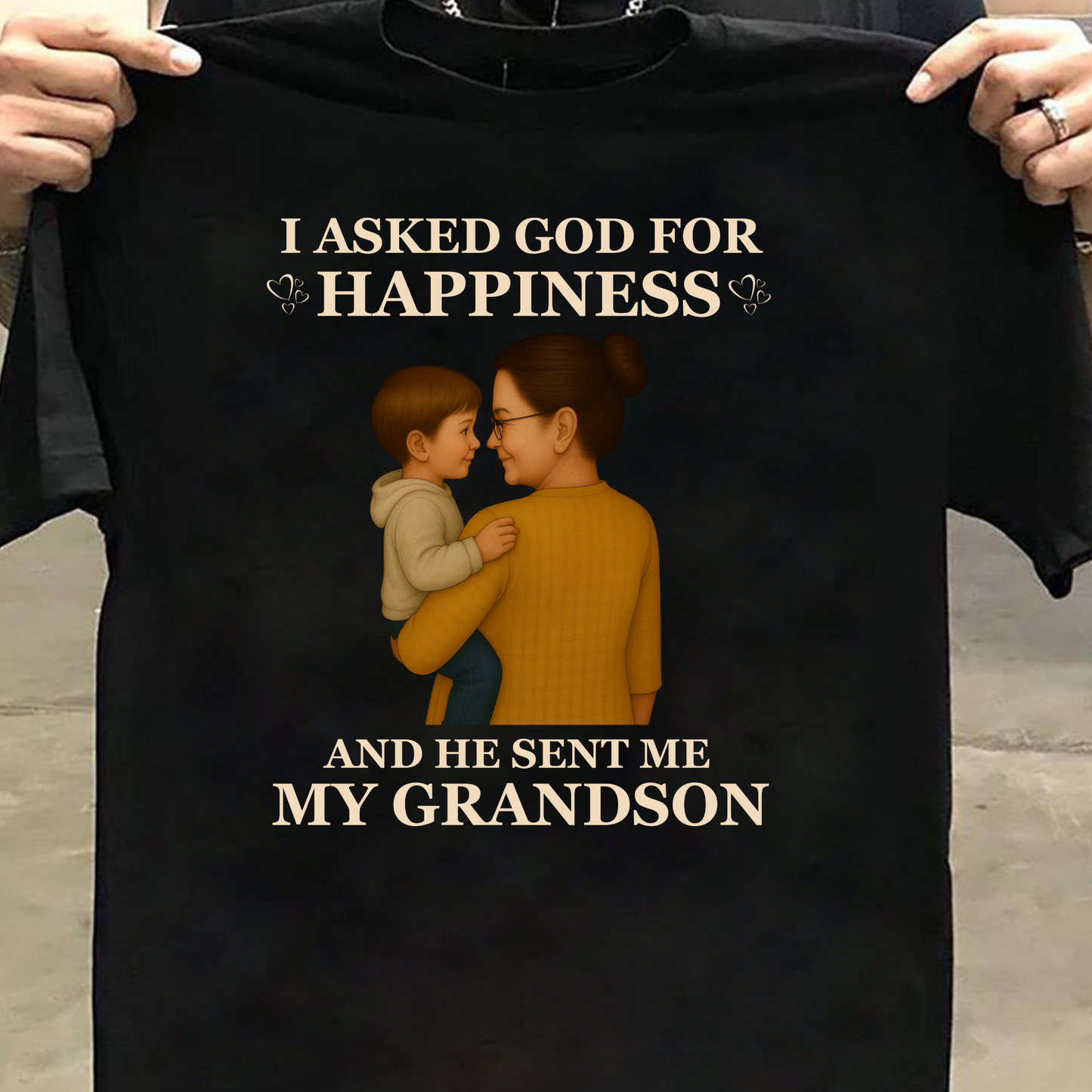 MY HAPPINESS ,MY GRANDSON (GM) CLASSIC T-SHIRT