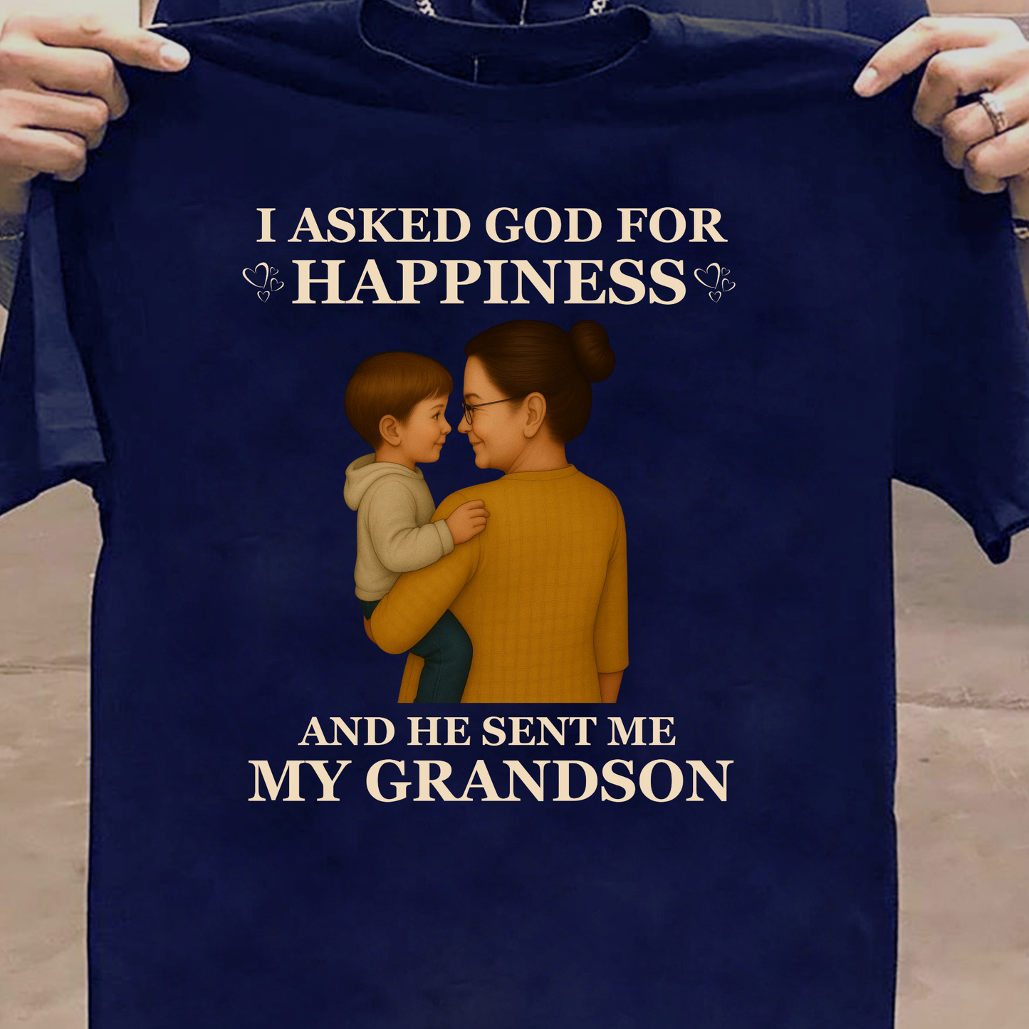 MY HAPPINESS ,MY GRANDSON (GM) CLASSIC T-SHIRT