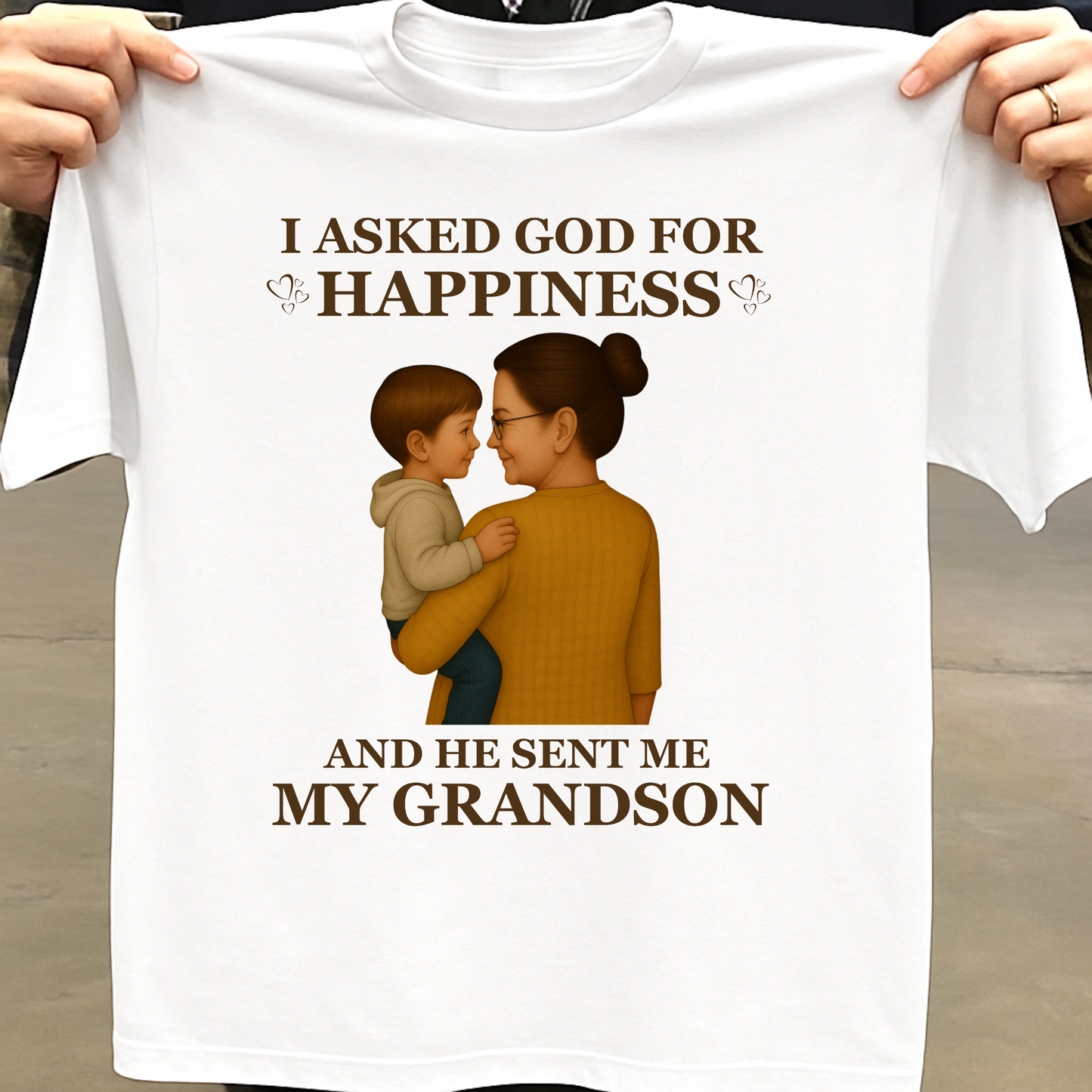 MY HAPPINESS ,MY GRANDSON (GM) CLASSIC T-SHIRT