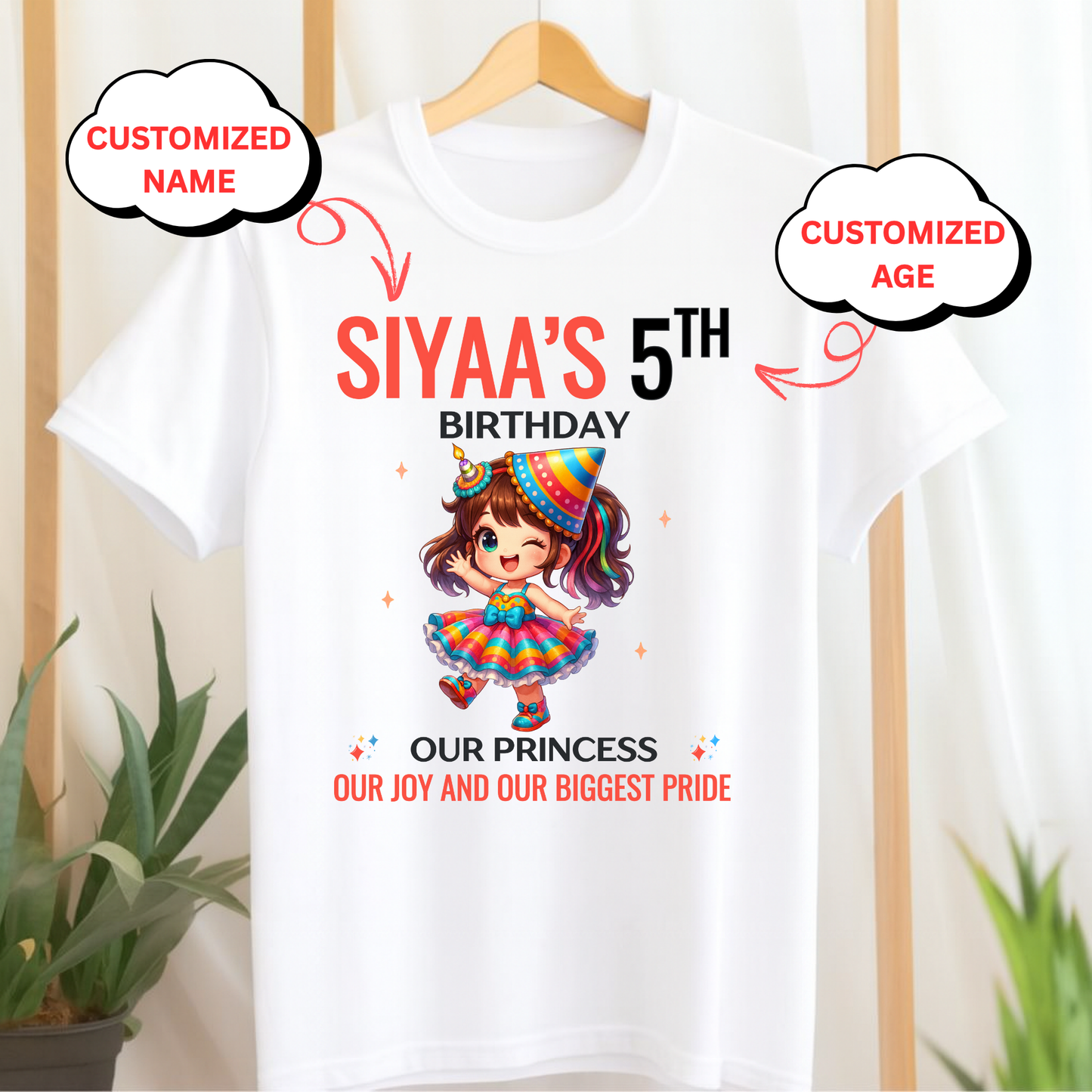 CUSTOMIZATION- OUR BIRTHDAY PRINCESS CLASSIC KIDS T-SHIRT