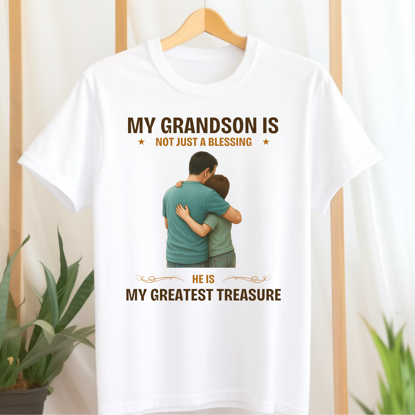 MY GRANDSON, MY GREATEST TREASURE-CLASSIC KIDS & ADULT T-SHIRT
