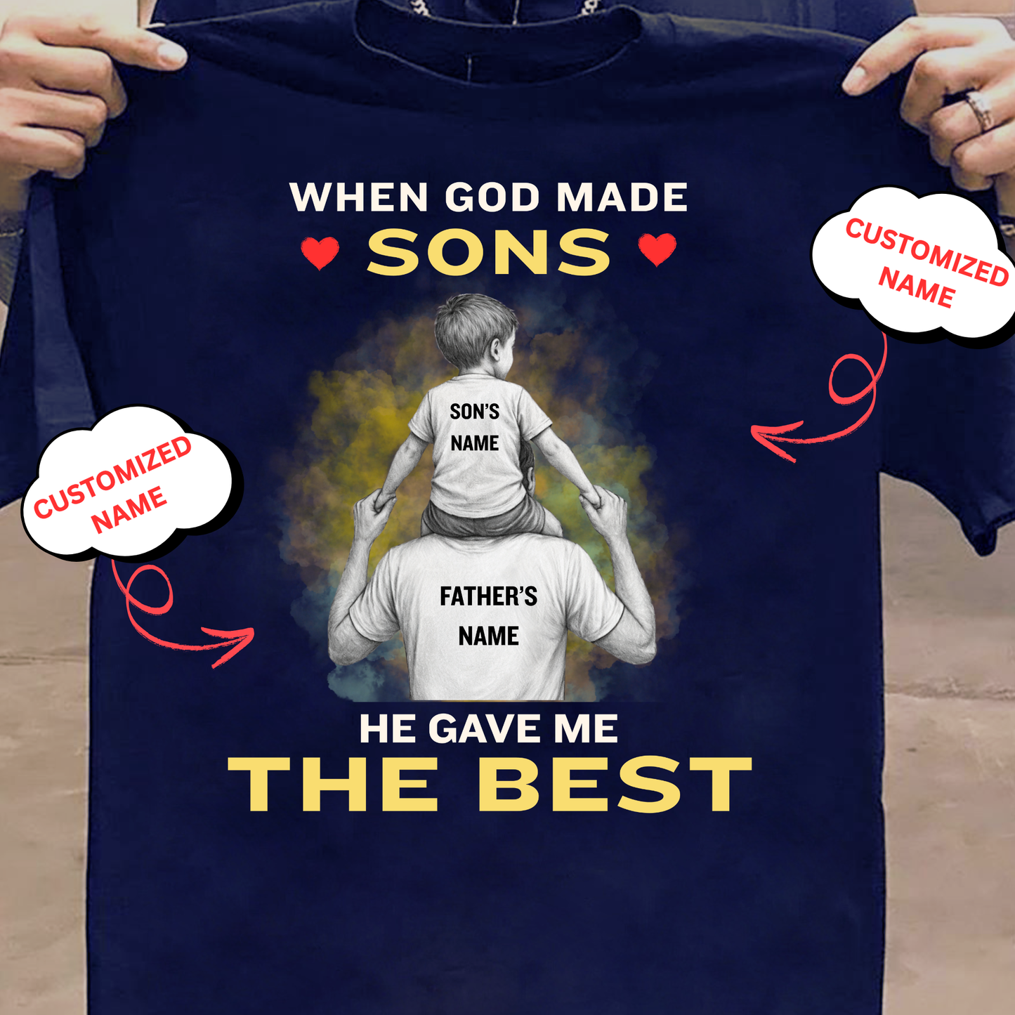 CUSTOMIZED-BEST SON (FATHER) CLASSIC T-SHIRT