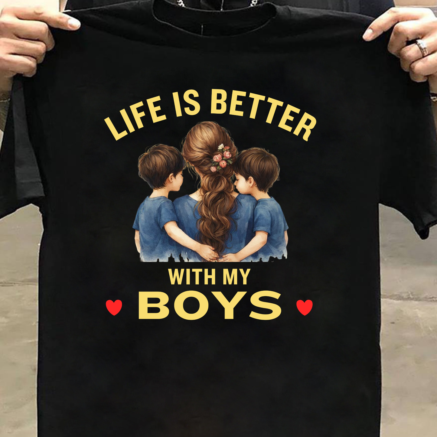 LIFE IS BETTER WITH MY BOYS (MOTHER & SONS) CLASSIC T-SHIRT