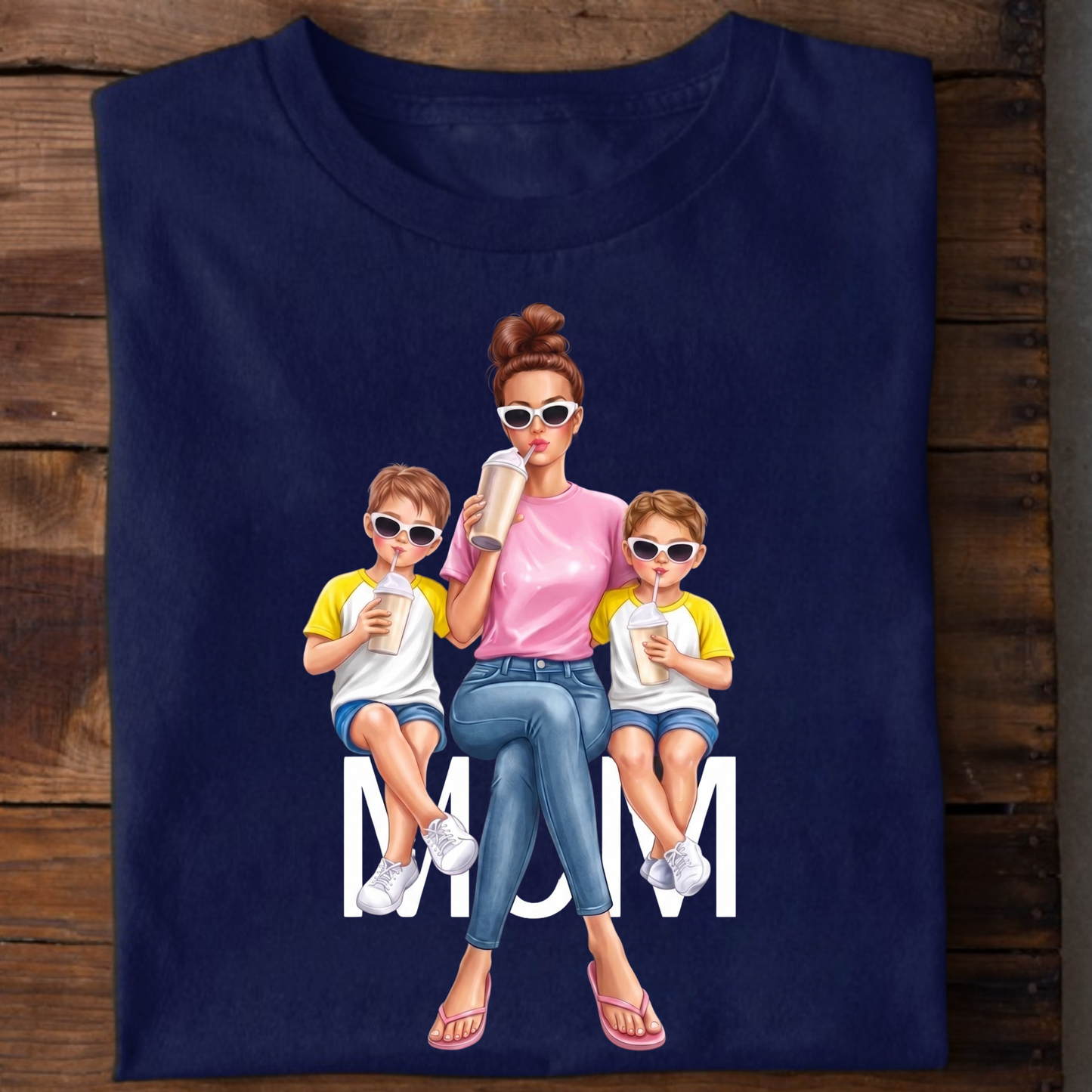 MOM WITH TWO SONS CLASSIC T-SHIRT
