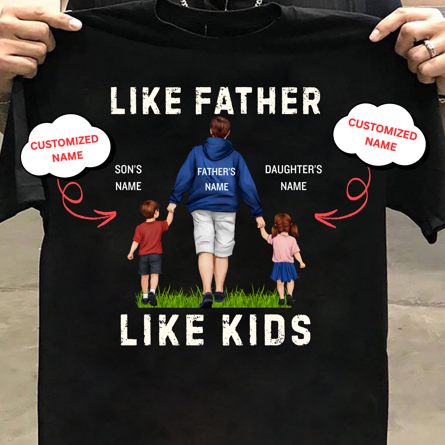 CUSTOMIZED-LIKE FATHER LIKE KIDS CLASSIC T-SHIRTS