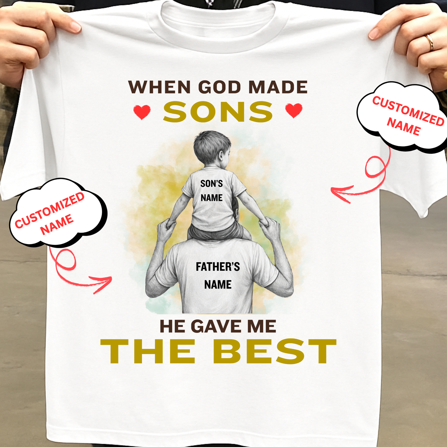 CUSTOMIZED-BEST SON (FATHER) CLASSIC T-SHIRT