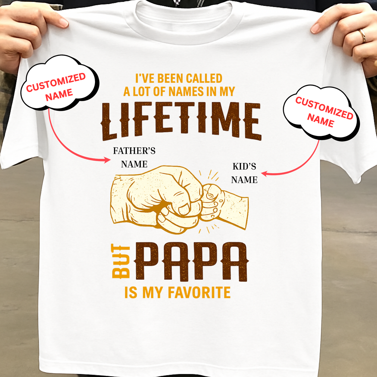 CUSTOMIZED-PAPA IS MY FAVOURITE CLASSIC T-SHIRT