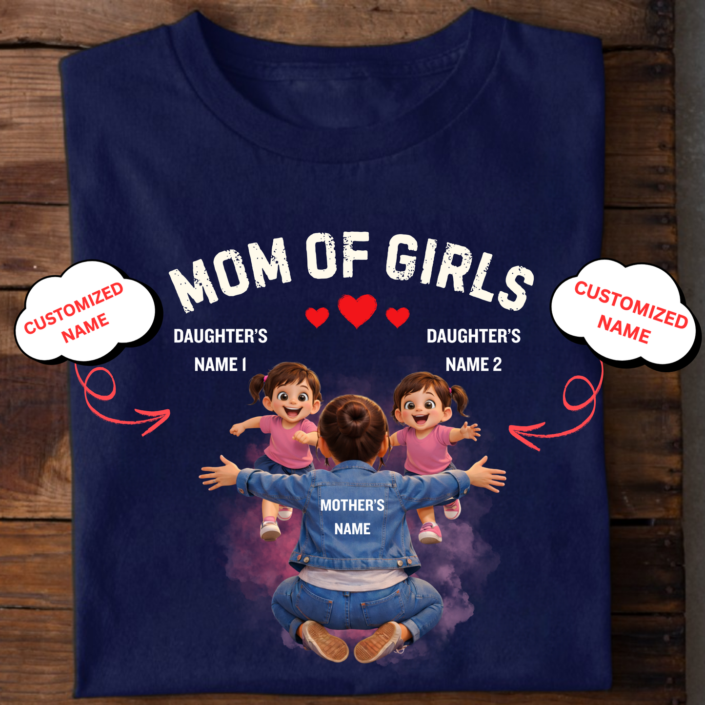 CUSTOMIZED-MOM OF GIRLS CLASSIC T-SHIRT