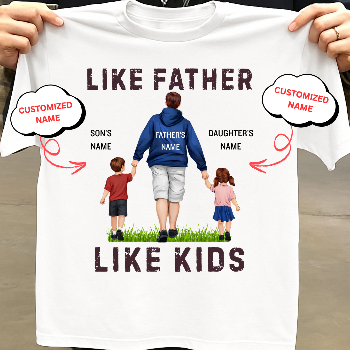 CUSTOMIZED-LIKE FATHER LIKE KIDS CLASSIC T-SHIRTS
