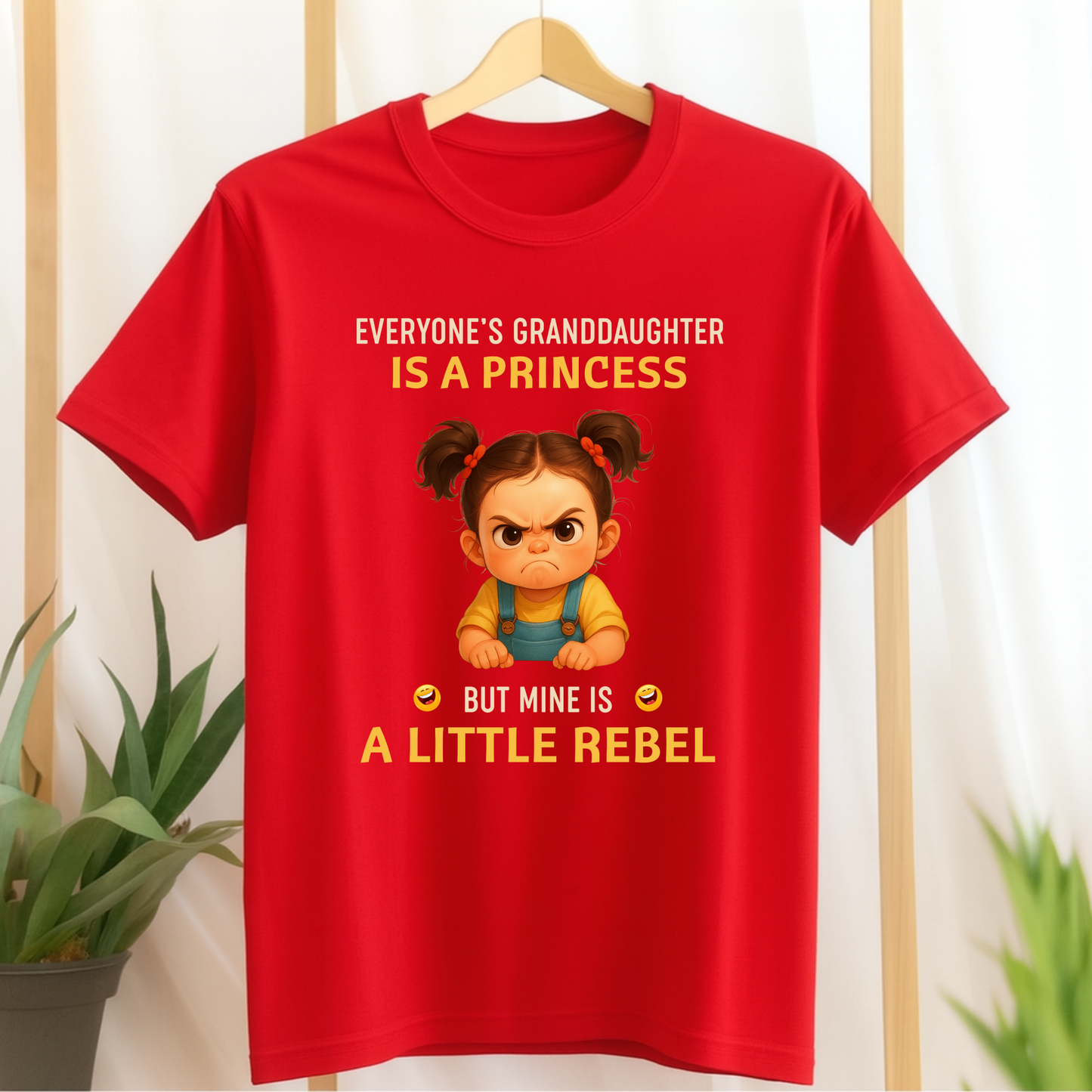 EVERYONE'S GRANDAUGHTER IS A PRINCESS, MINE IS A LITTLE REBEL (KIDS & ADULT T-SHIRT)