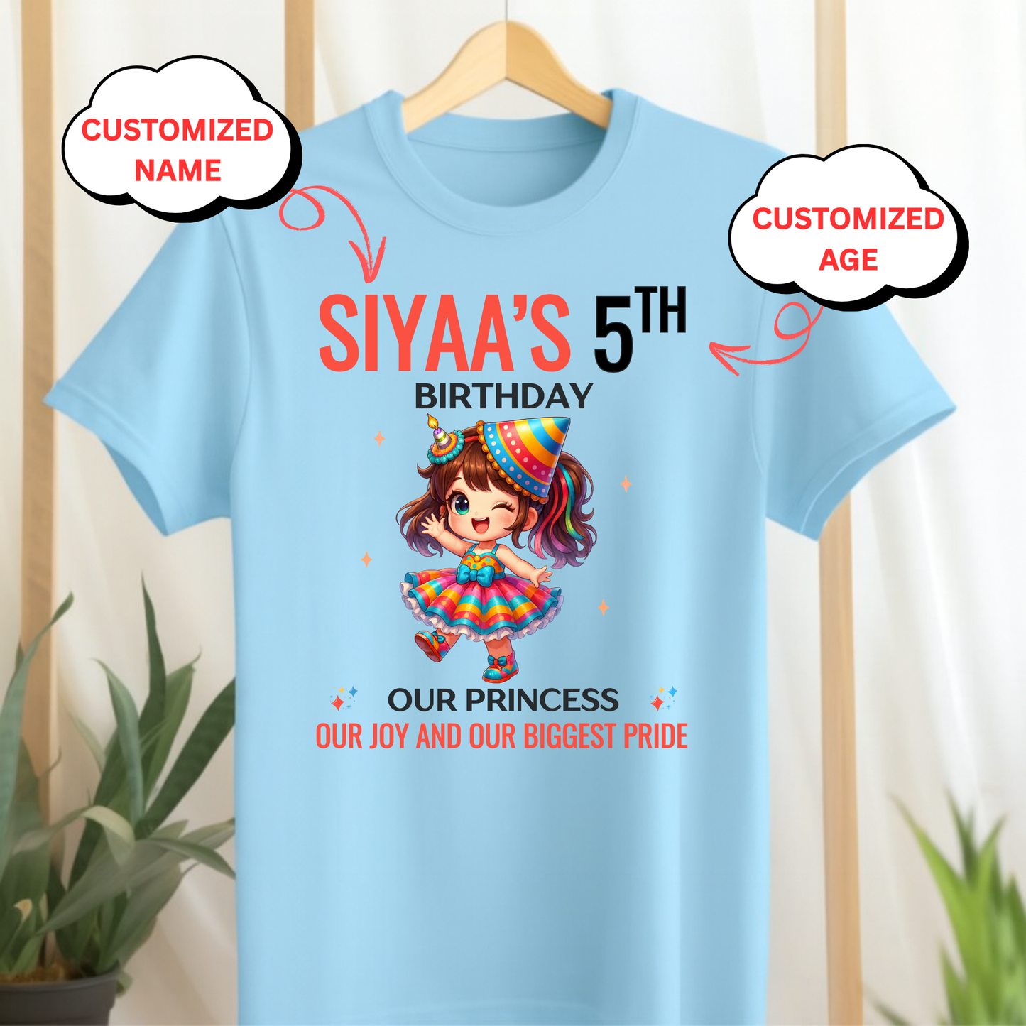 CUSTOMIZATION- OUR BIRTHDAY PRINCESS CLASSIC KIDS T-SHIRT