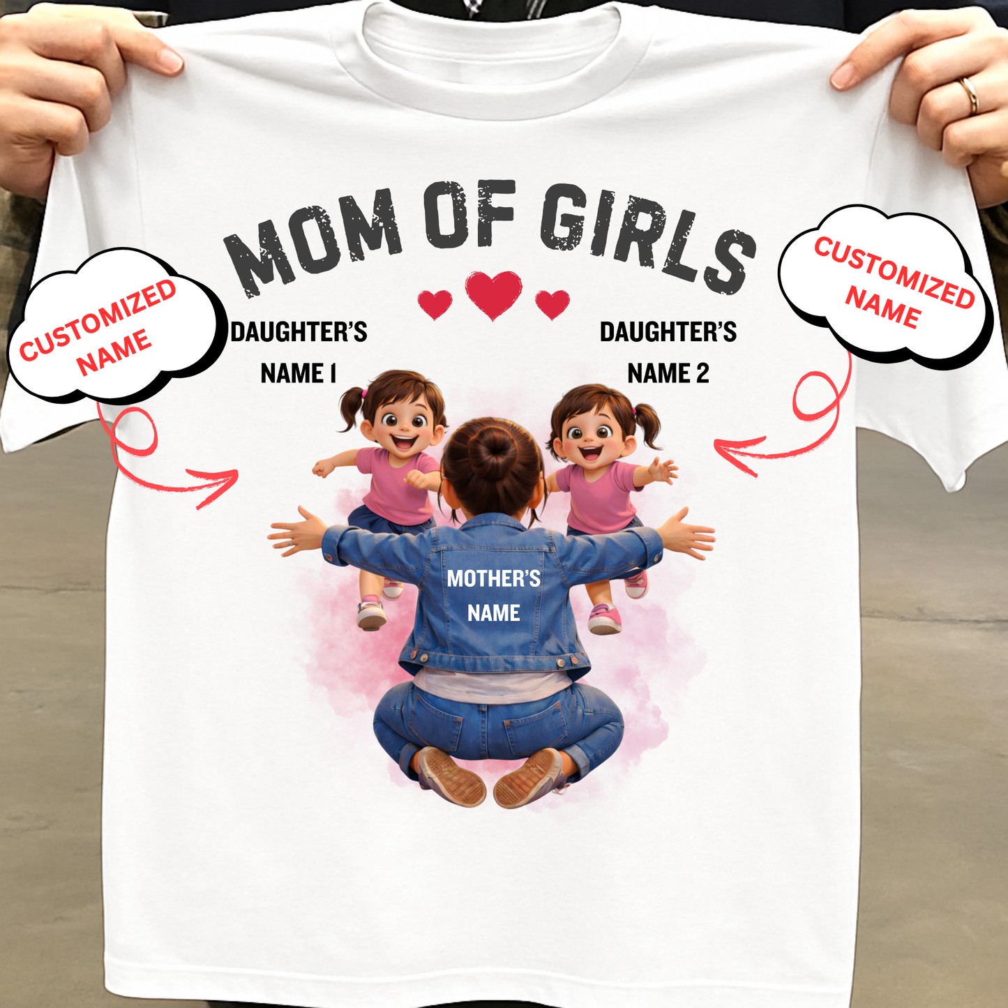 CUSTOMIZED-MOM OF GIRLS CLASSIC T-SHIRT