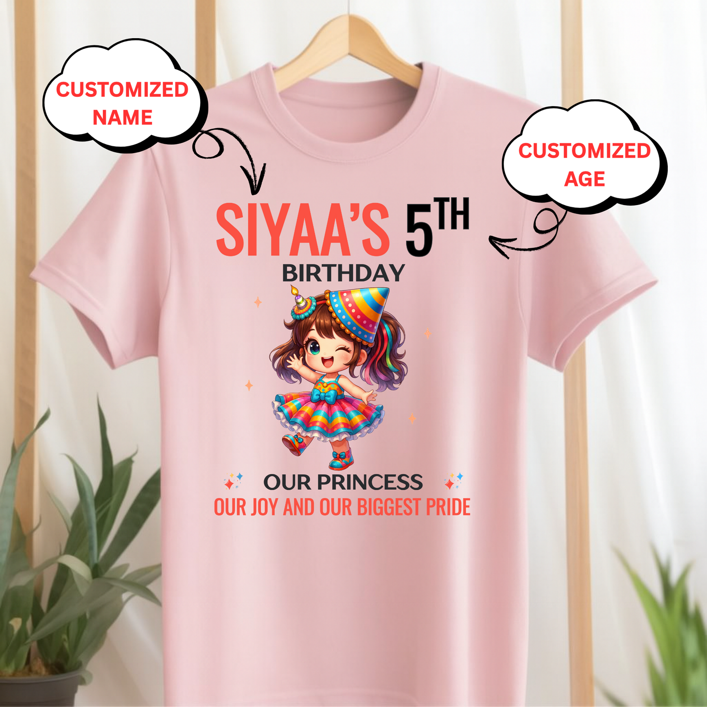 CUSTOMIZATION- OUR BIRTHDAY PRINCESS CLASSIC KIDS T-SHIRT