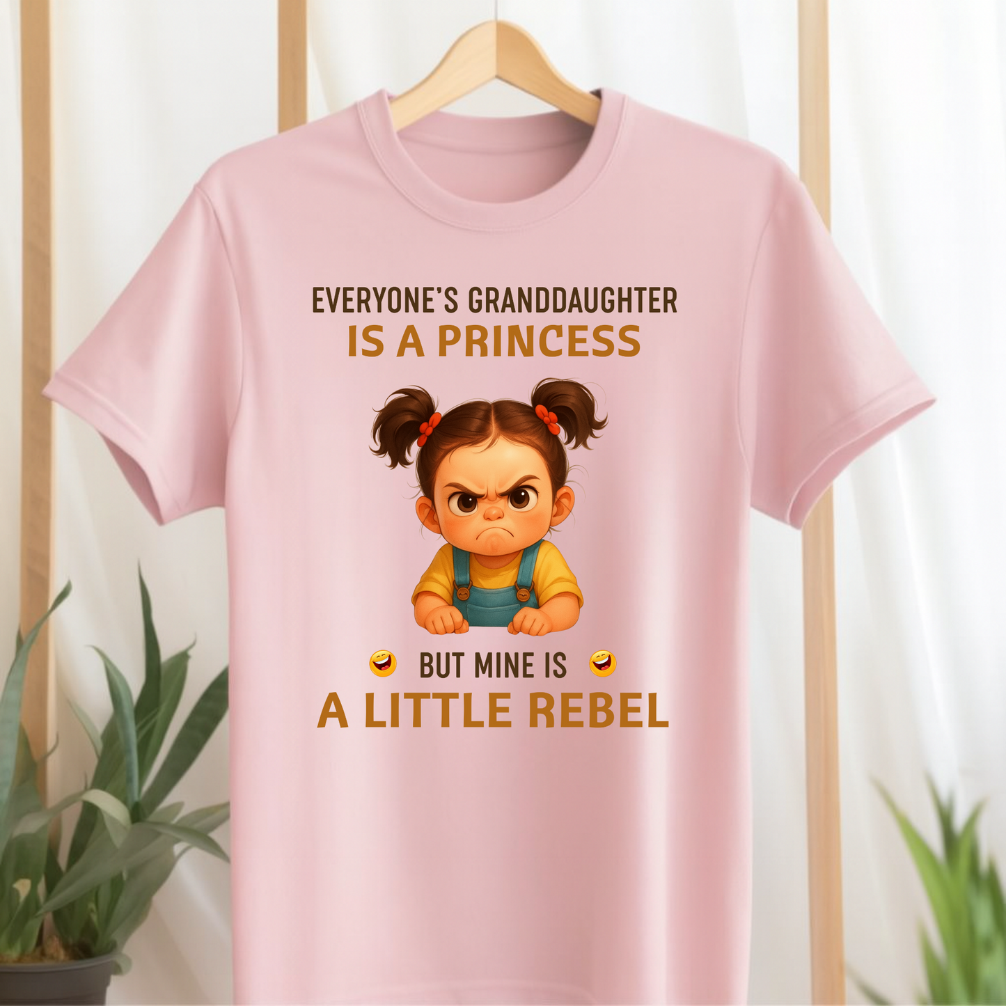 EVERYONE'S GRANDAUGHTER IS A PRINCESS, MINE IS A LITTLE REBEL (KIDS & ADULT T-SHIRT)