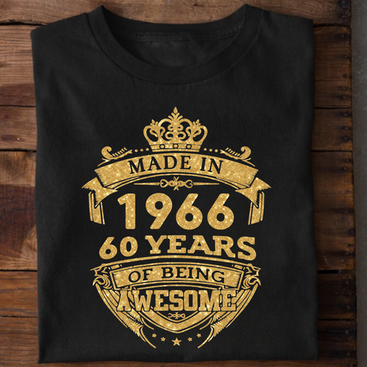 MADE IN 1966 60 YEARS OF BEING AWESOME PREMIUM CLASSIC T-SHIRT