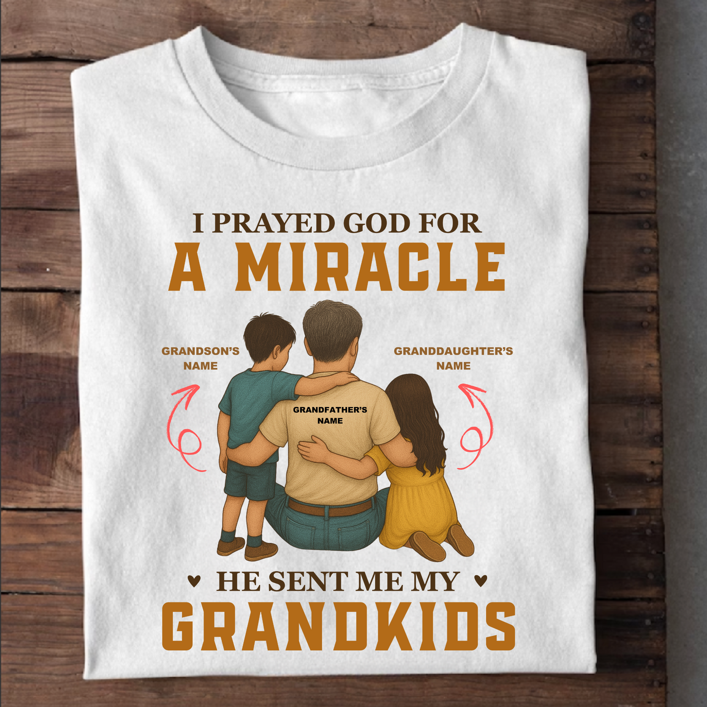 CUSTOMIZATION- GRANDFATHER & GRANDKIDS MIRACLE CLASSIC T-SHIRT