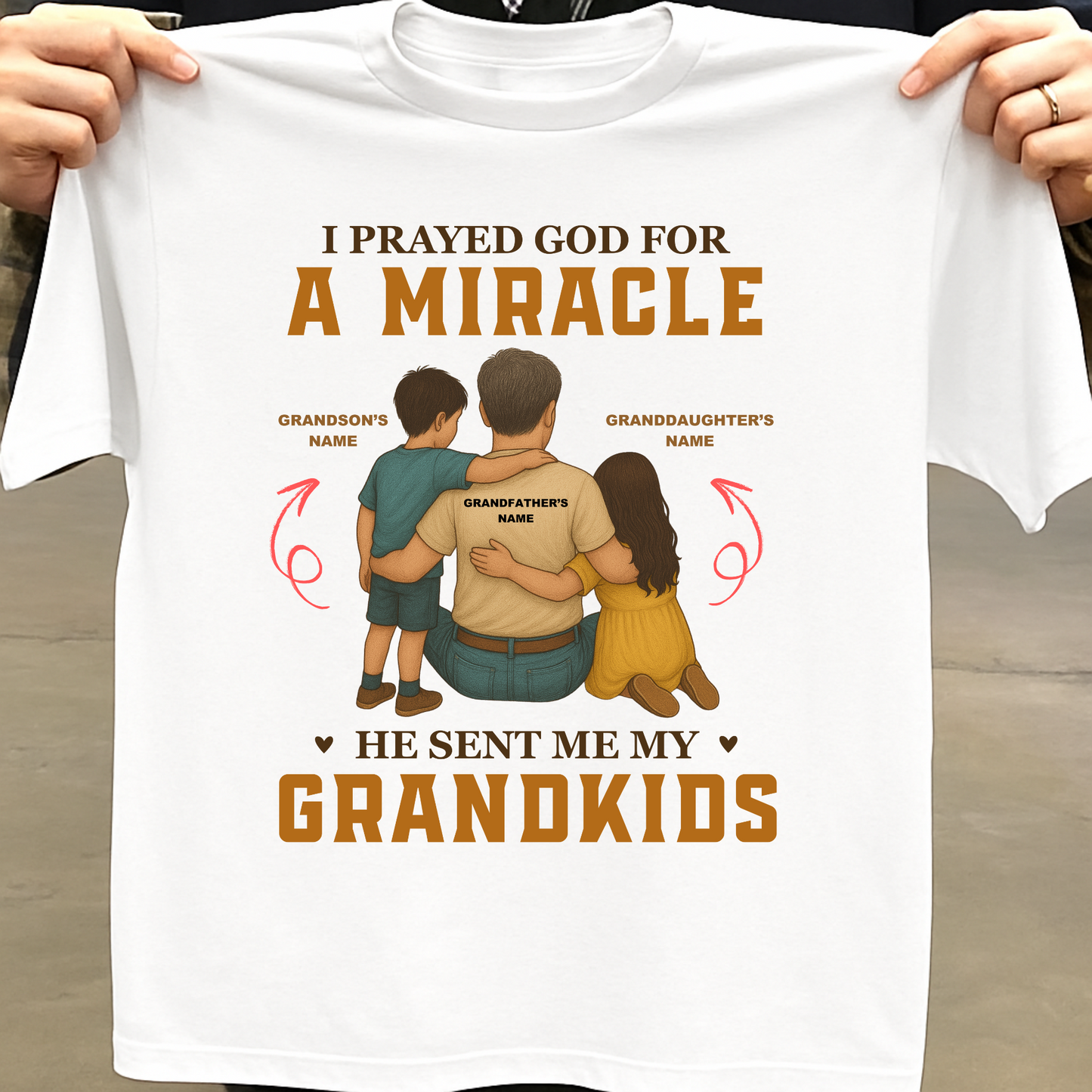 CUSTOMIZATION- GRANDFATHER & GRANDKIDS MIRACLE CLASSIC T-SHIRT