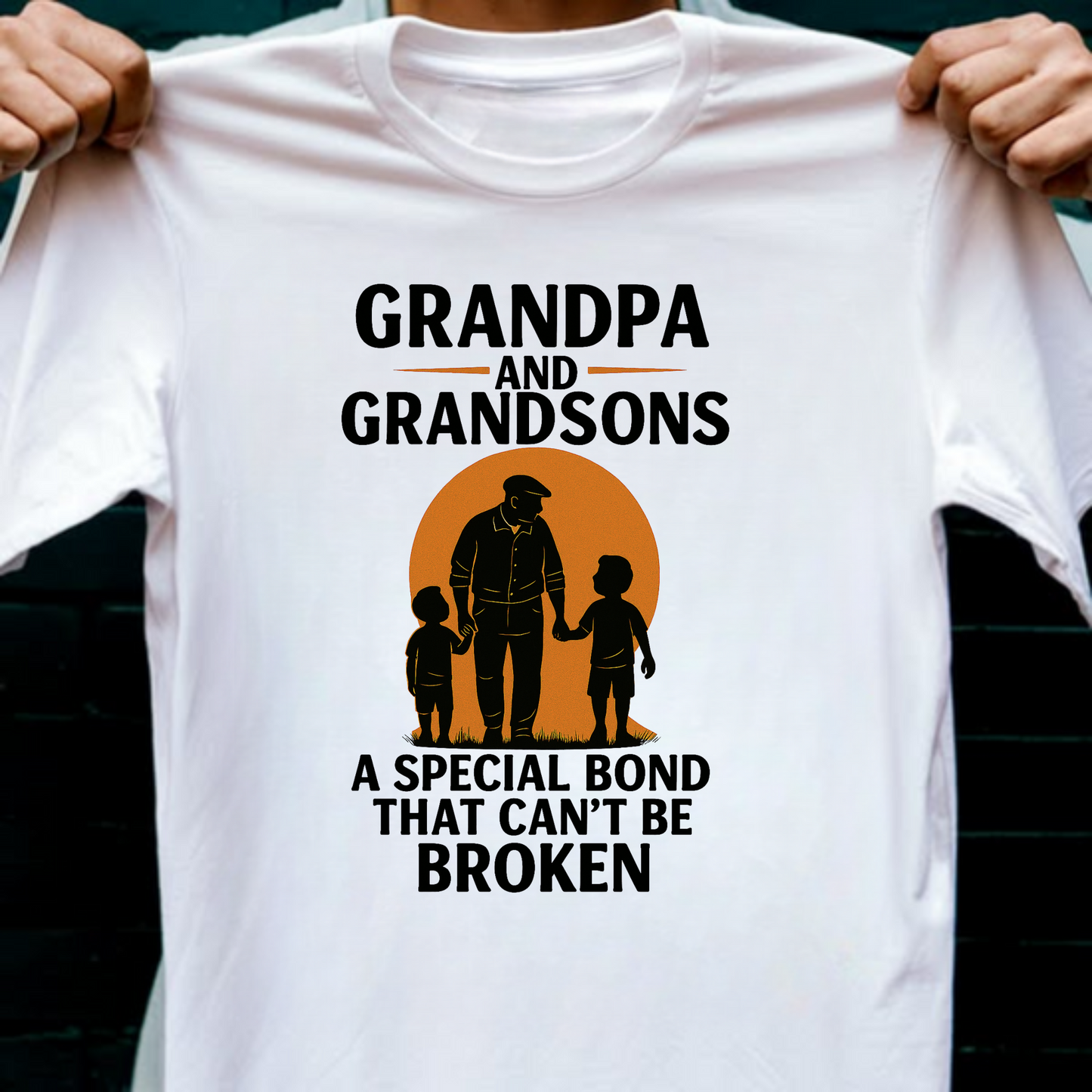 GRANDPA AND GRANDSONS, A SPECIAL BOND THAT CAN'T BE BROKEN CLASSICT-SHIRT