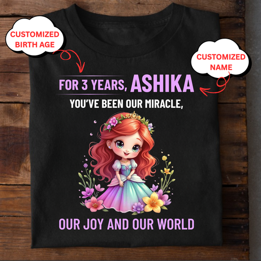 CUSTOMIZATION- YOU'VE BEEN OUR MIRACLE GIRL CLASSIC KIDS T-SHIRT