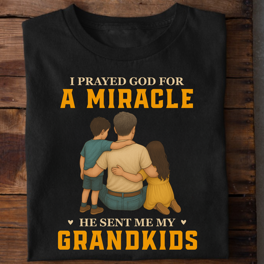 I PRAYED GOD FOR A MIRACLE HE SENT ME MY GRANDKIDS CLASSIC T-SHIRT