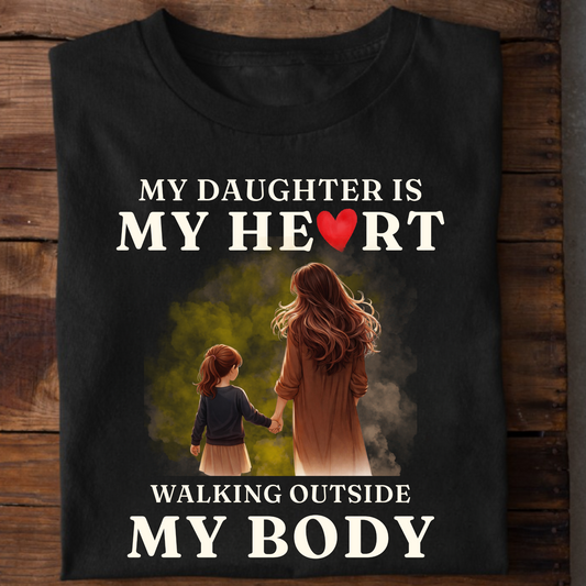 MY DAUGHTER, MY HEART WALKING OUTSIDE MY BODY (MOTHER) CLASSIC T-SHIRT