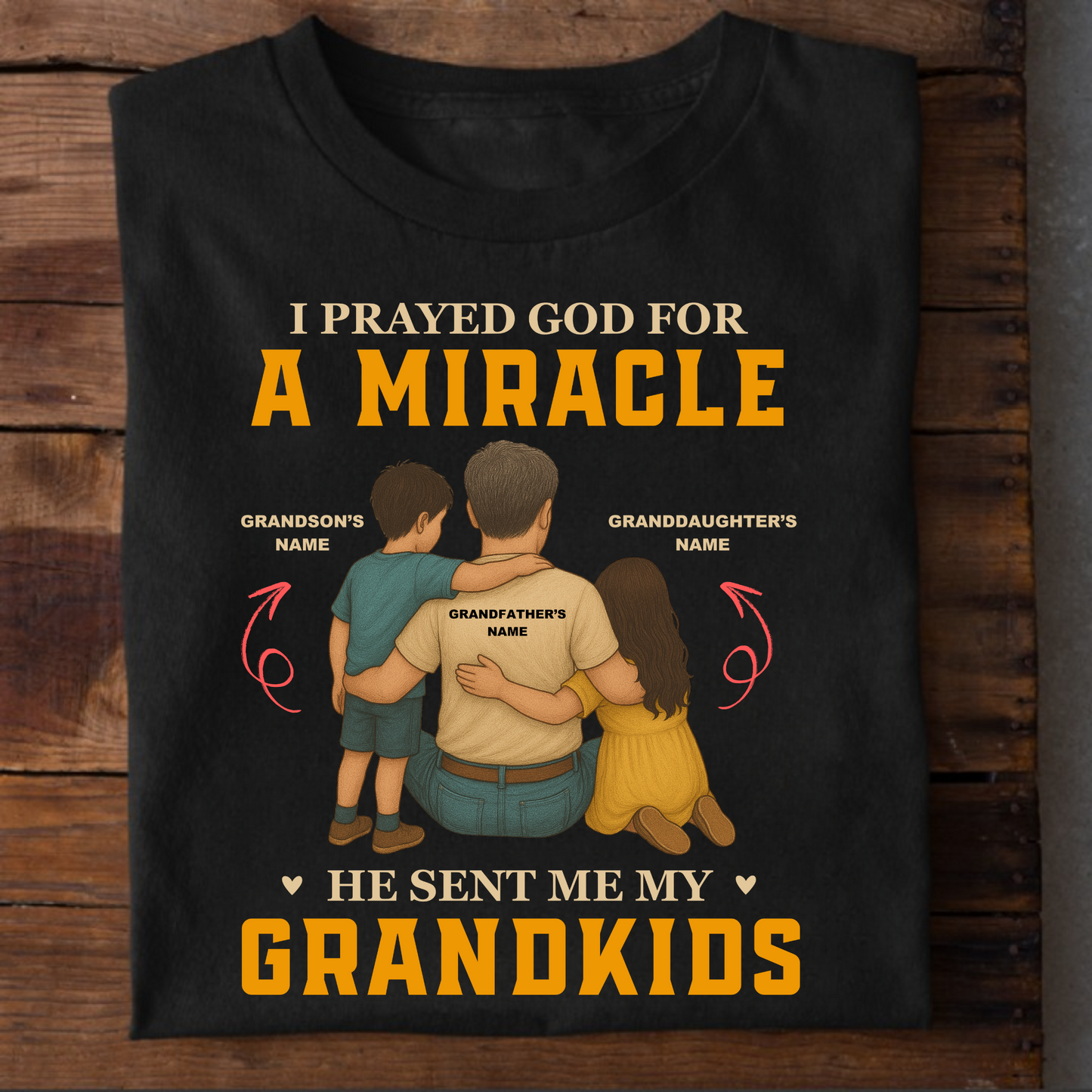 CUSTOMIZATION- GRANDFATHER & GRANDKIDS MIRACLE CLASSIC T-SHIRT