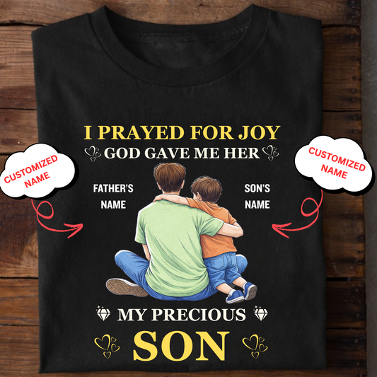 CUSTOMIZED-MY PRECIOUS SON (FATHER) CLASSIC T-SHIRT