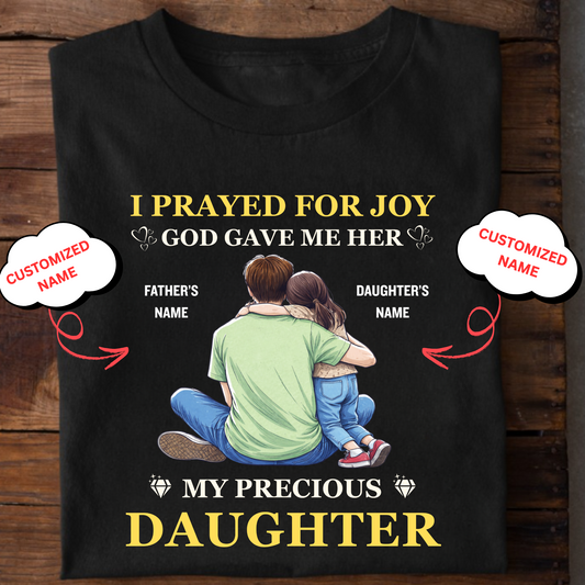 CUSTOMIZED-MY PRECIOUS DAUGHTER (FATHER) CLASSIC T-SHIRT