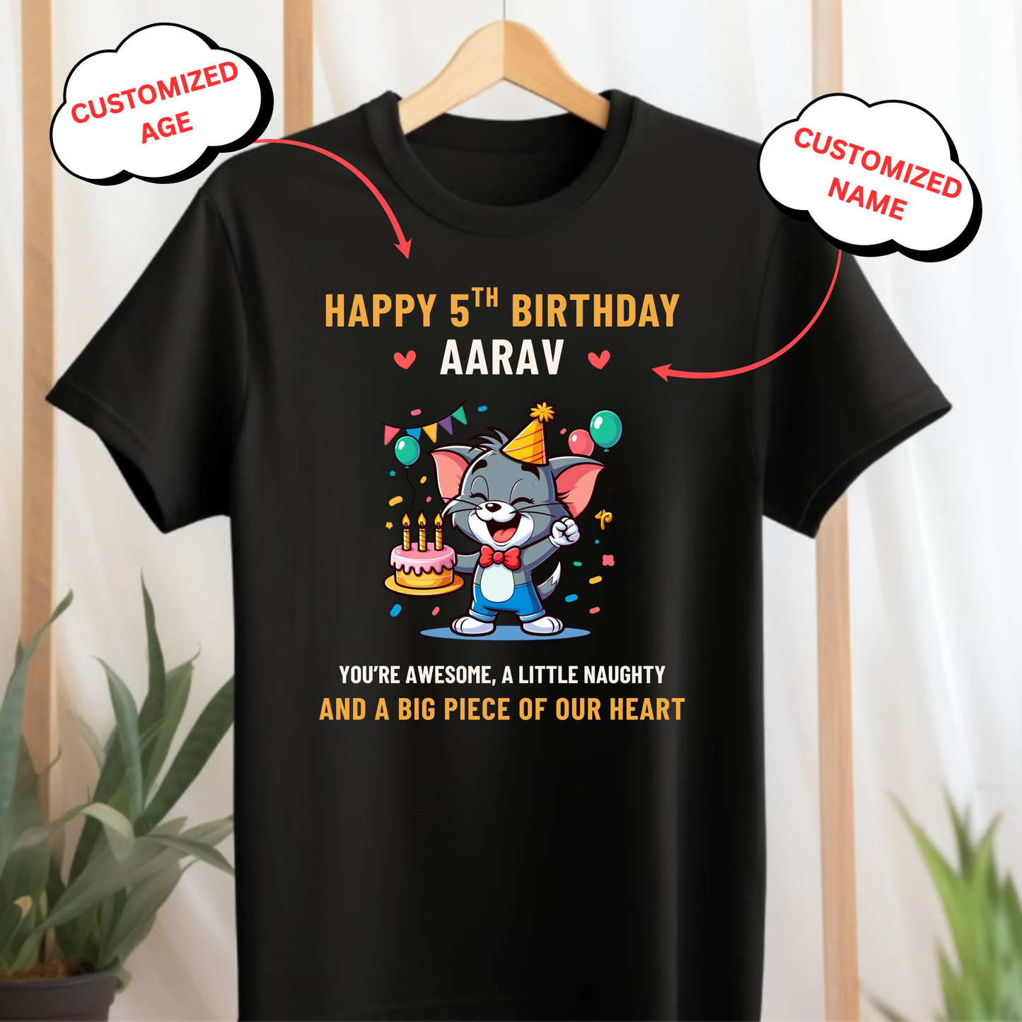 CUSTOMIZED- YOU'RE AWESOME, A LITTLE NAUGHTY BIRTHDAY CLASSIC KIDS T-SHIRT