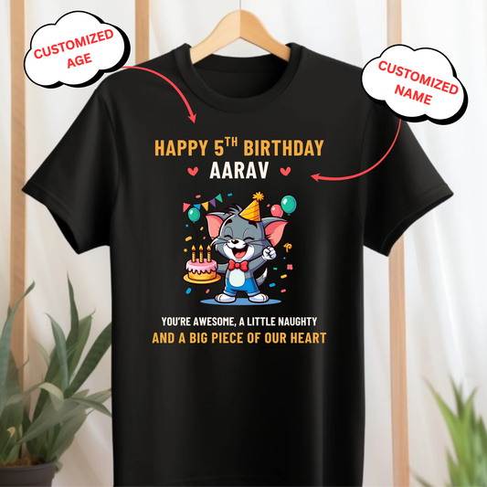 CUSTOMIZED- YOU'RE AWESOME, A LITTLE NAUGHTY BIRTHDAY CLASSIC KIDS T-SHIRT